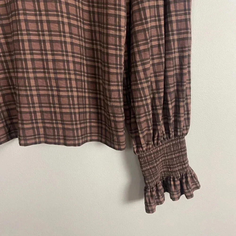 Nation LTD Plaid Puff Sleeve Top - Picture 9 of 14